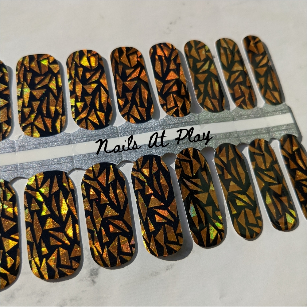 5 for $15 Nail Wraps- Shards of Gold